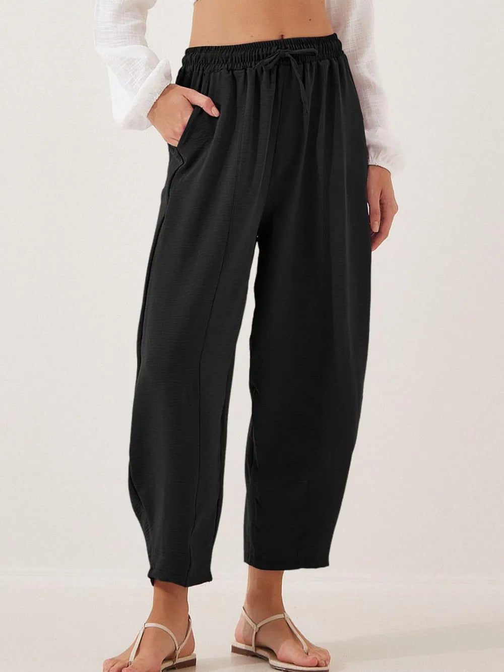 High-waisted plus size joggers