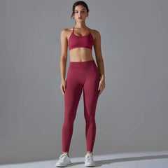 Yoga Suit for Women Yoga Set Sexy Sport Suit Hip Lifting Sports Fitness Bras and Leggings Set Sports Suits Breathable Set - HULAA