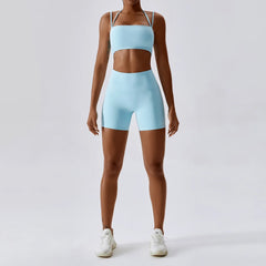 Yoga Clothing Sets Athletic Wear Women High Waist Leggings And Top Two Piece Set Seamless Gym Tracksuit Fitness Workout Outfits - HULAA