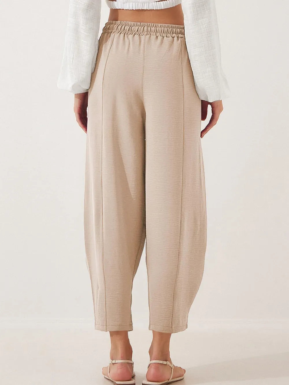 Drawstring jogger pants plus size
