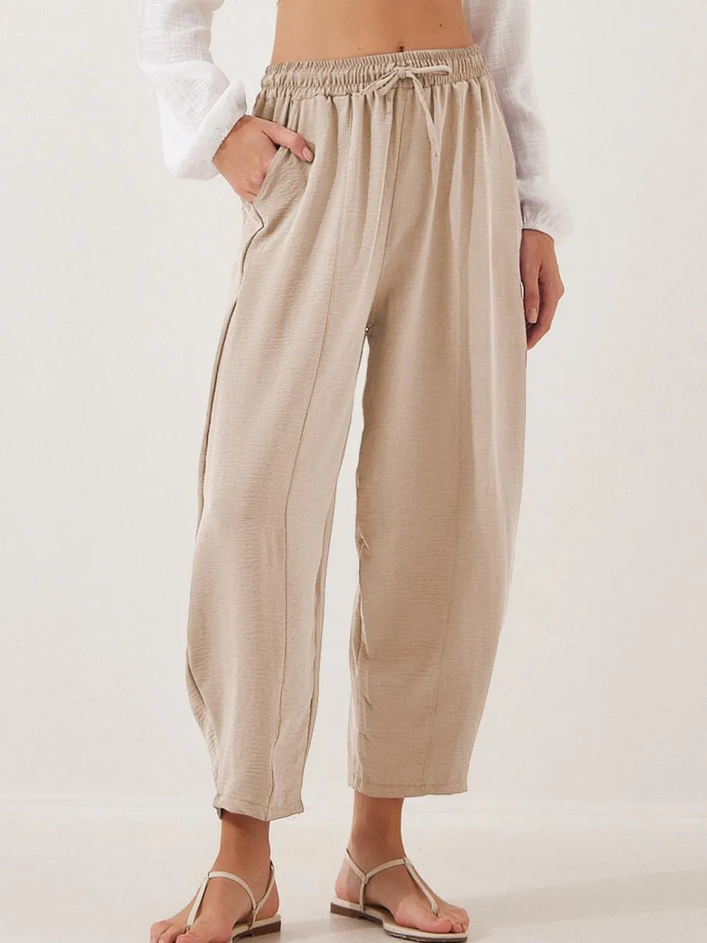 Plus size cropped jogger pants