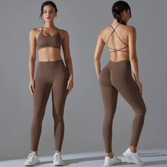 Yoga Suit for Women Yoga Set Sexy Sport Suit Hip Lifting Sports Fitness Bras and Leggings Set Sports Suits Breathable Set - HULAA