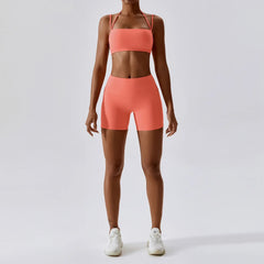 Yoga Clothing Sets Athletic Wear Women High Waist Leggings And Top Two Piece Set Seamless Gym Tracksuit Fitness Workout Outfits - HULAA