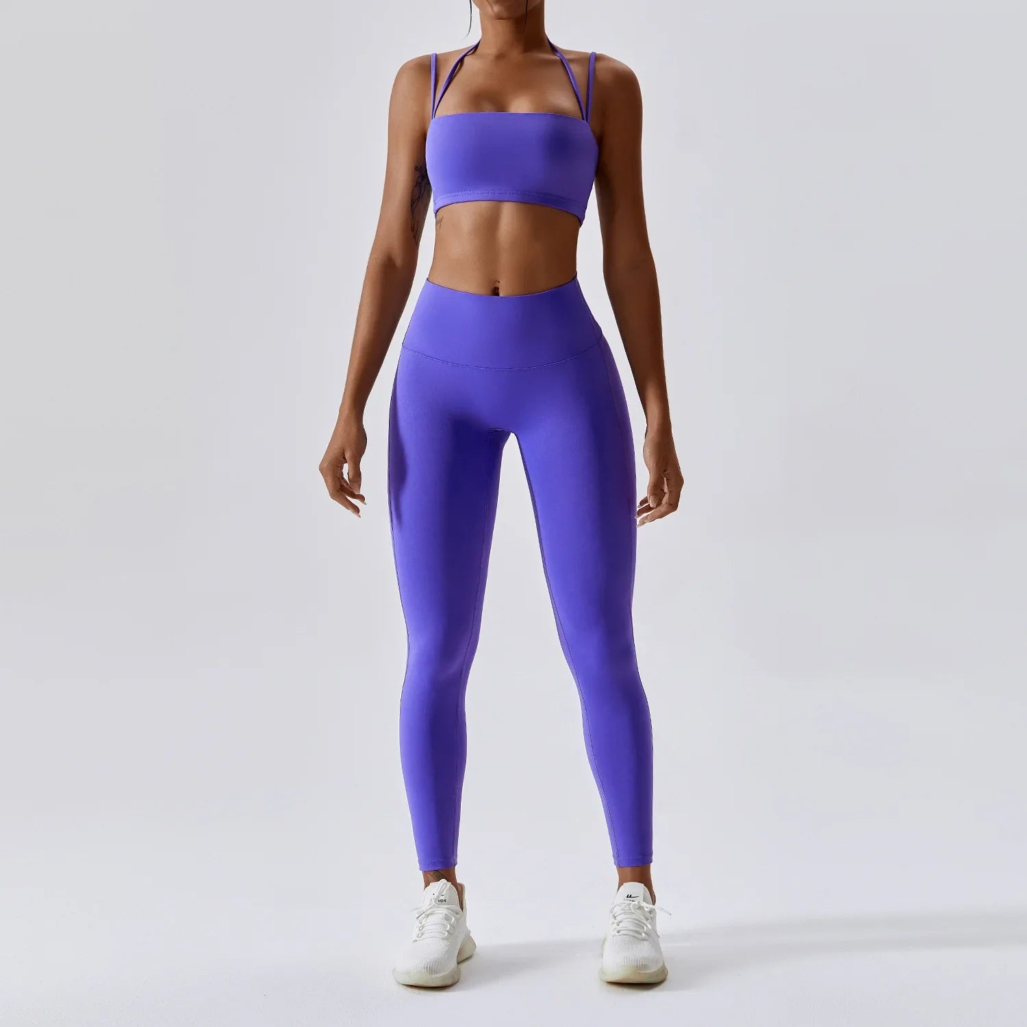 Yoga Clothing Sets Athletic Wear Women High Waist Leggings And Top Two Piece Set Seamless Gym Tracksuit Fitness Workout Outfits - HULAA