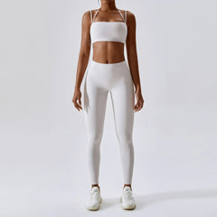 Yoga Clothing Sets Athletic Wear Women High Waist Leggings And Top Two Piece Set Seamless Gym Tracksuit Fitness Workout Outfits - HULAA
